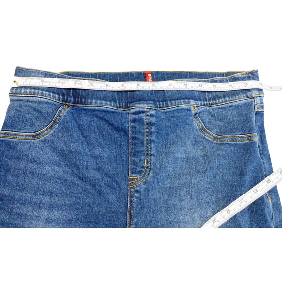 Spanx Distressed Denim Leggings Skinny Jeans Jeggings Medium Wash Blue Womens XL - Picture 8 of 8